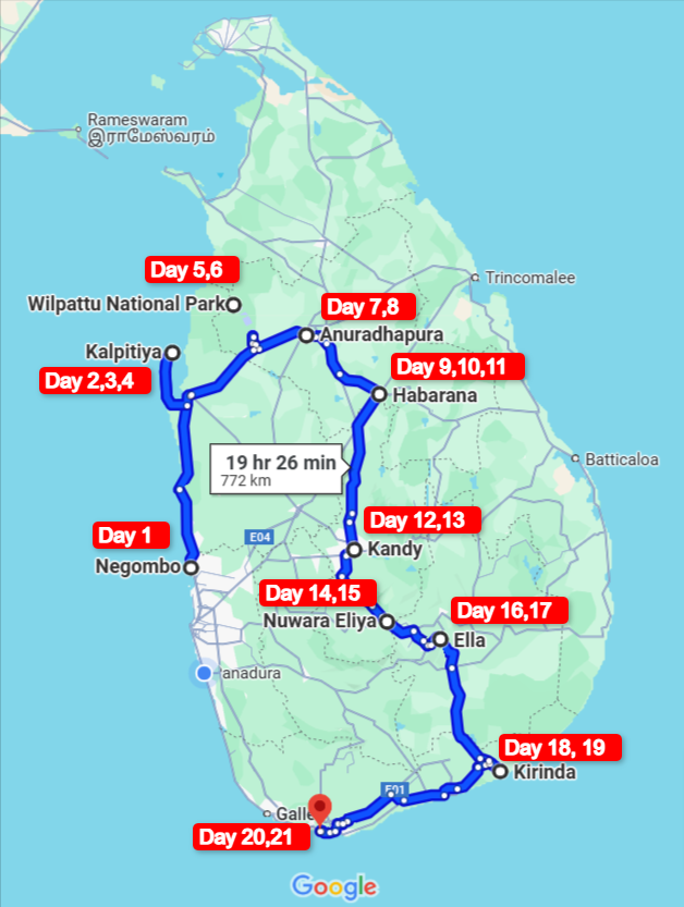 3 weeks round tour route plan by HasFre Tours